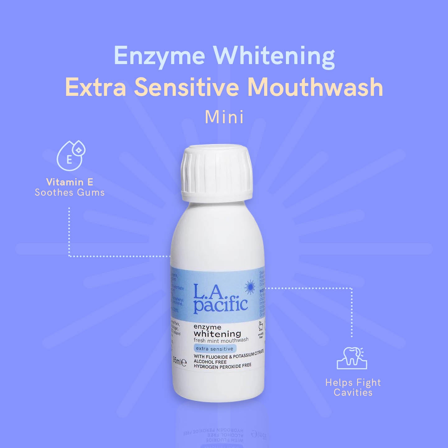 Enzyme Whitening Extra Sensitive Mouthwash Mini 95ml