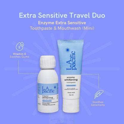 Extra Sensitive Travel Duo - Enzyme Extra Sensitive Toothpaste 75ml & Mouthwash Mini 95ml